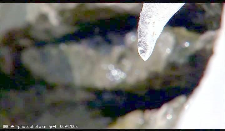 背景视频模板冰雪融化水滴视频素材图片