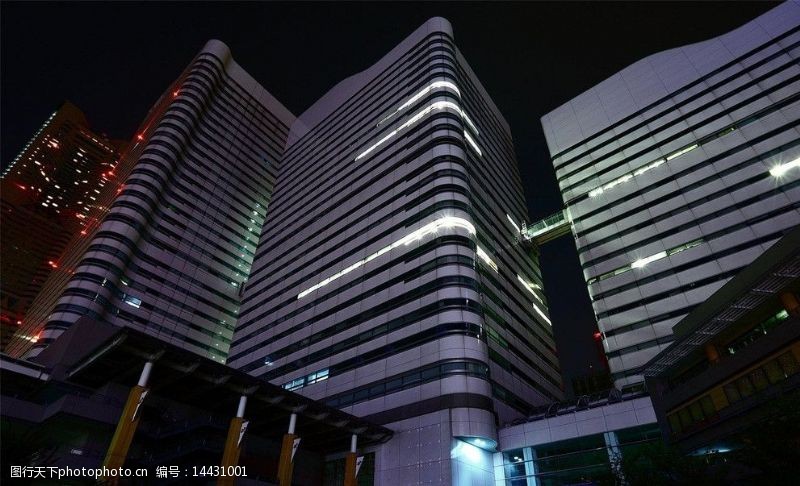 建筑夜景外观横滨夜景图片