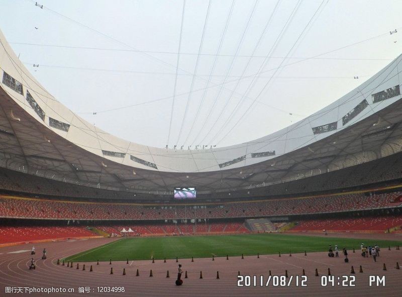 北京奥运会开幕式鸟巢内景图片
