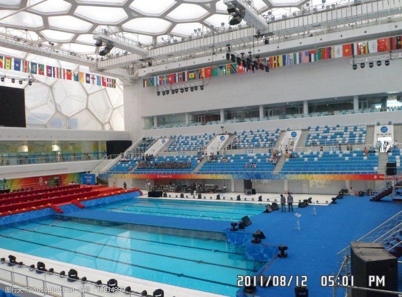 奥运开幕式水立方内景图片