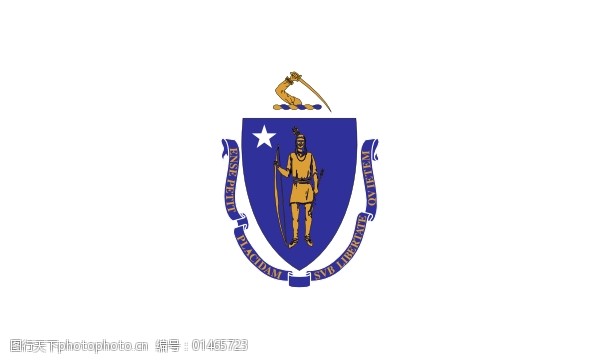 马萨诸塞州的剪贴画国旗