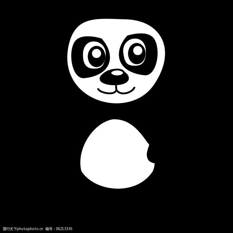 竹子的图案熊猫