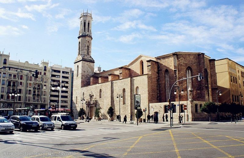 塔楼西班牙巴伦西亚街景图片