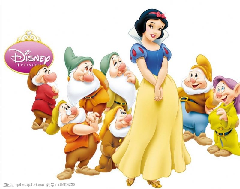 迪士尼素材白雪公主七个小矮人图片
