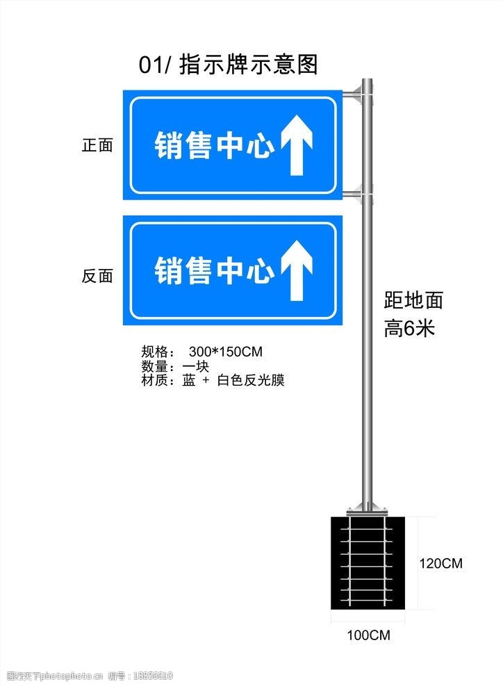 路牌模板下载道路指示牌图片矢量