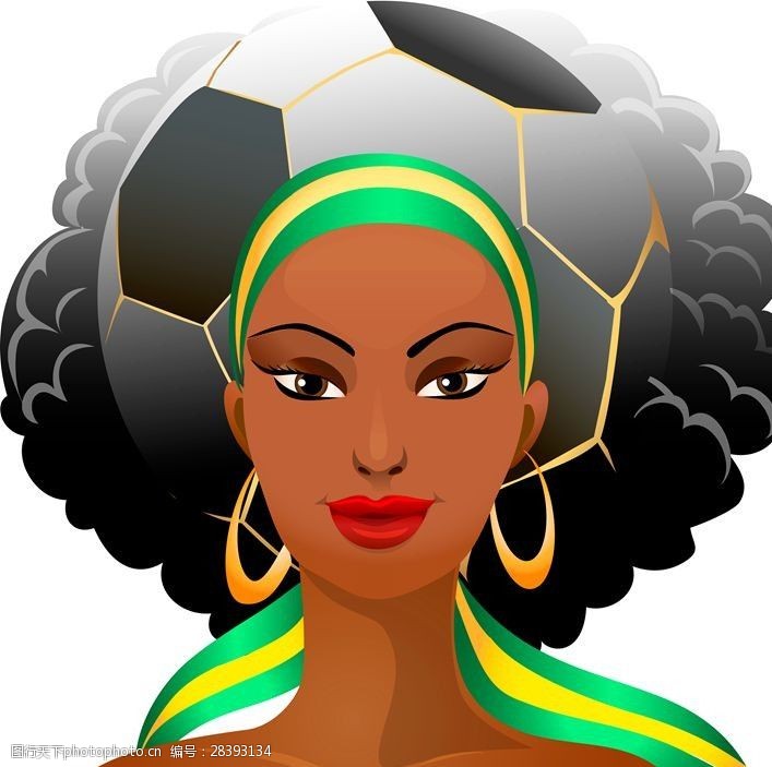 美女足球巴西足球世界杯素材