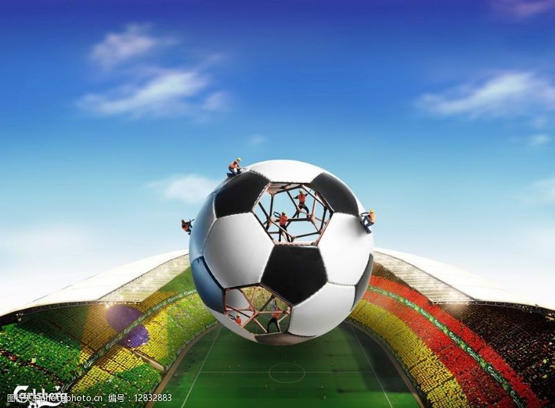 足球运动员巴西世界杯海报广告图片