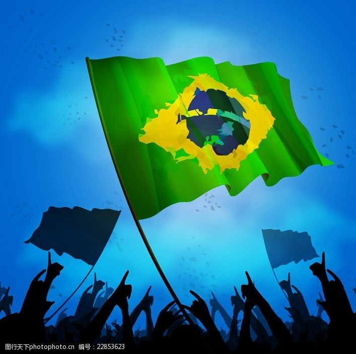 体育项目巴西足球世界杯素材