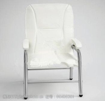 椅子模型现代白单人沙发椅