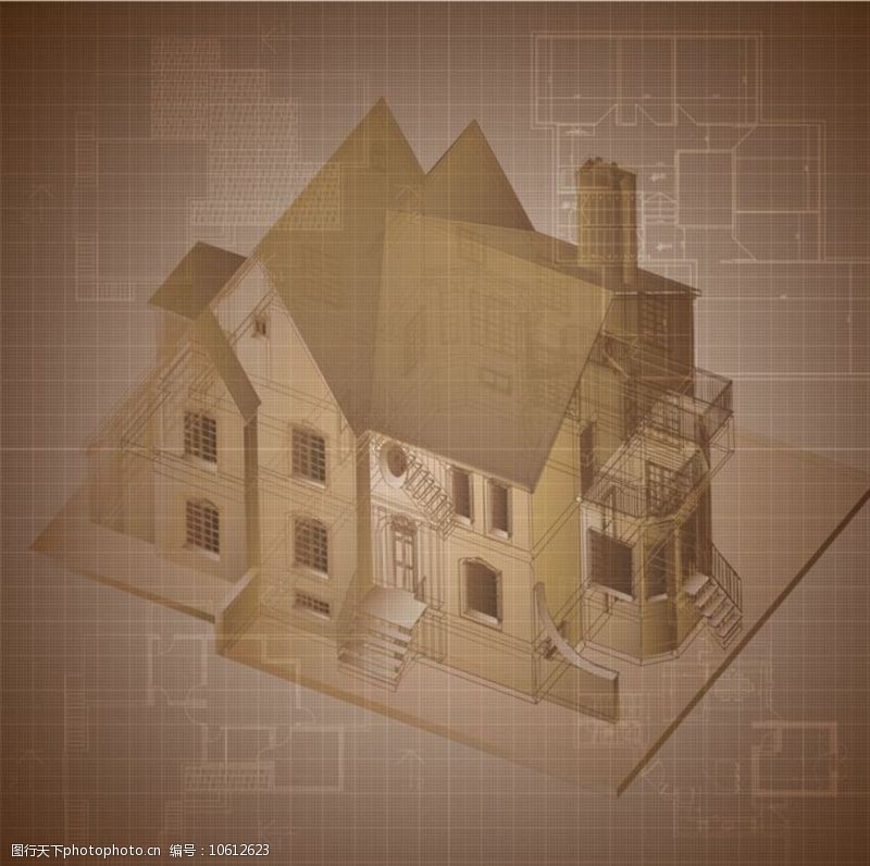 房屋模型建筑图纸施工图纸设计图片