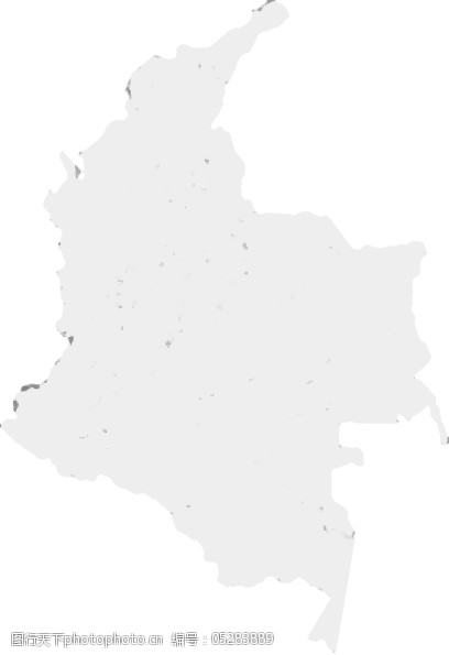silueta哥伦比亚地图美工师