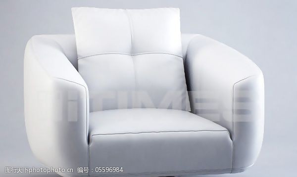 有贴图3D单人沙发模型