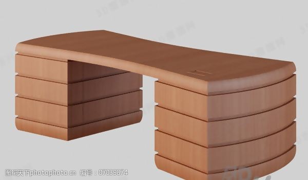 屉桌3D桌子模型