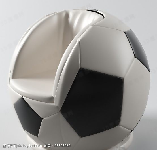 有贴图3D足球沙发模型