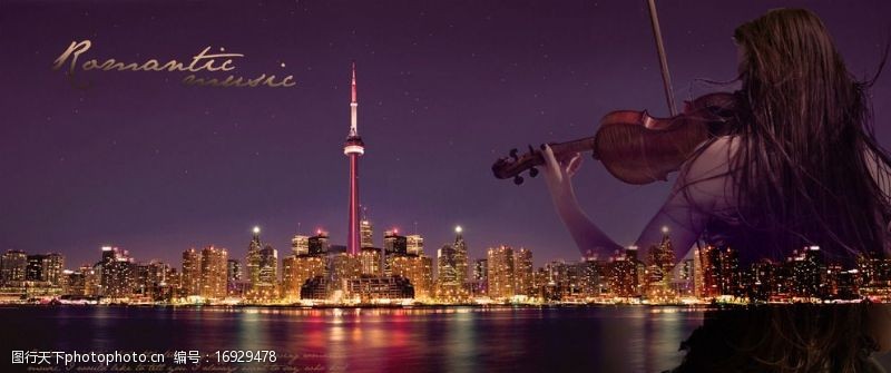 音乐网页房地产广告美女小提琴图片
