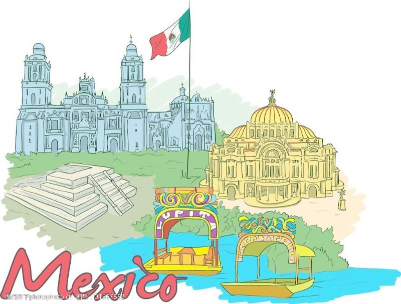 矢量墨西哥涂鸦