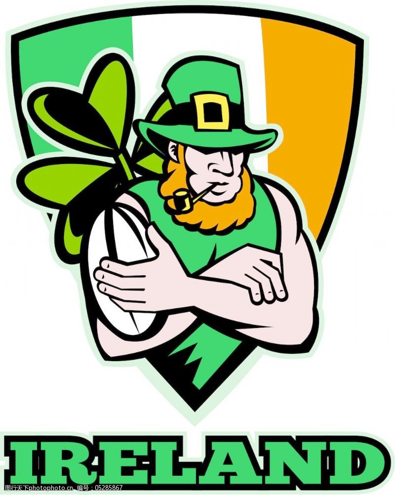 爱尔兰小妖精的橄榄球运动员爱尔兰凯尔特人盾