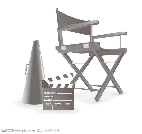 电影道具椅子矢量素材