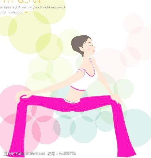 健身卡免费下载韩国运动健身美女矢量图076