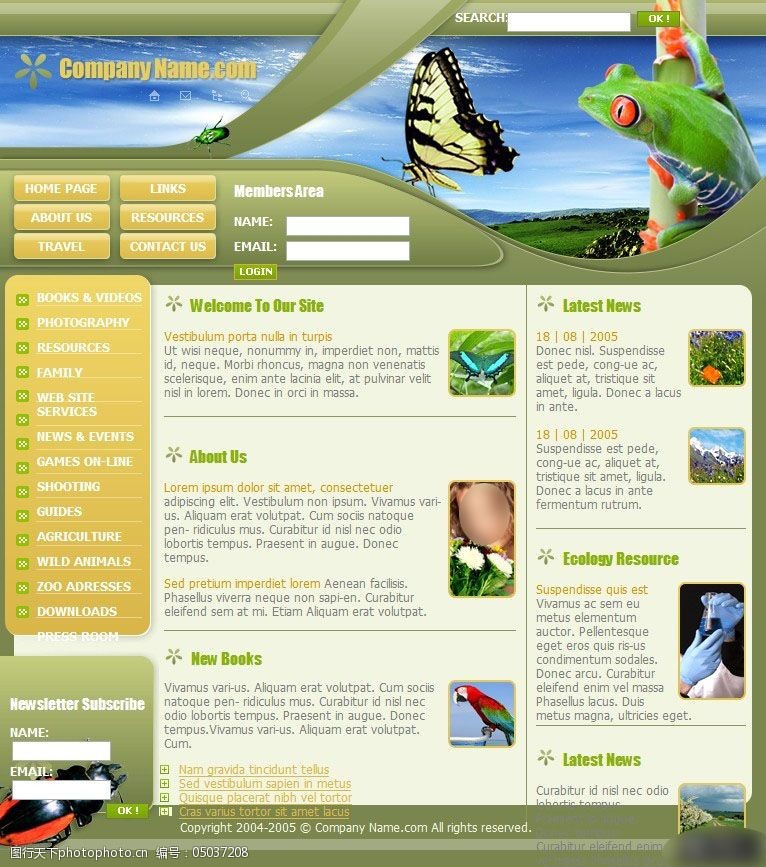 网页设计免费下载生物研究网页设计