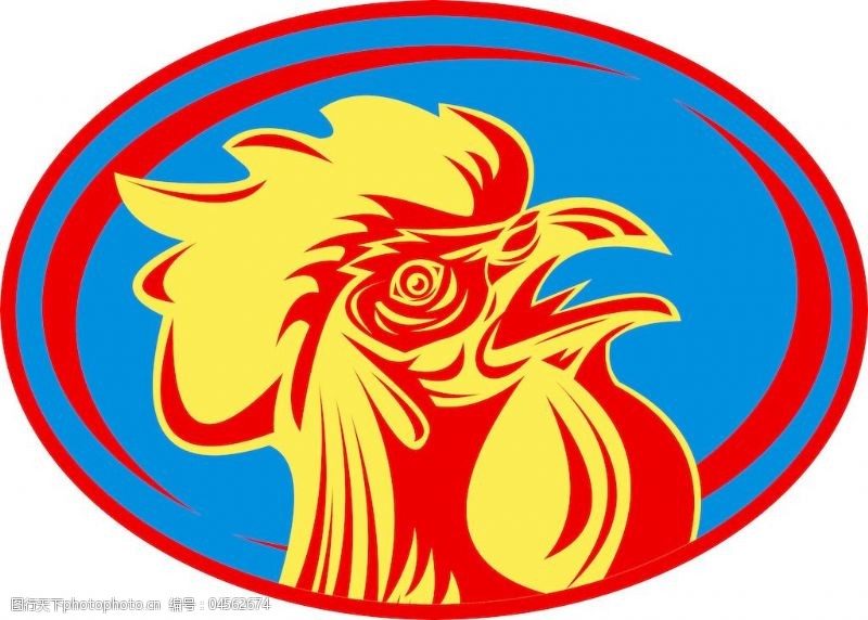 鸡公榄橄榄球运动吉祥物法国公鸡