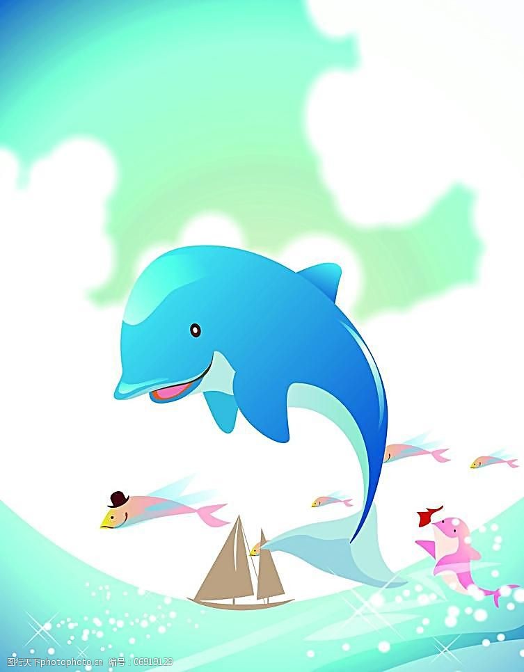 海豚免费下载海豚大海帆船图片