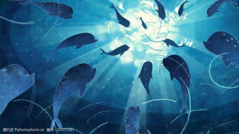 海豚免费下载位图插画海洋之歌动物海豚免费素材