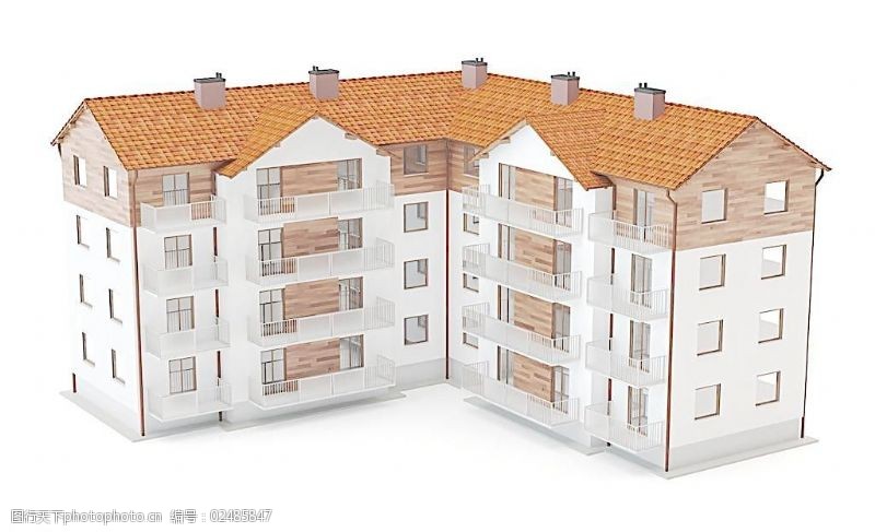 别墅模型素材3D建筑图片
