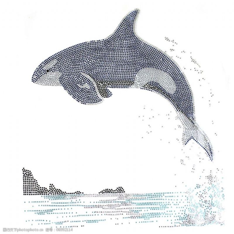 海豚免费下载烫钻动物海豚生活元素海水免费素材