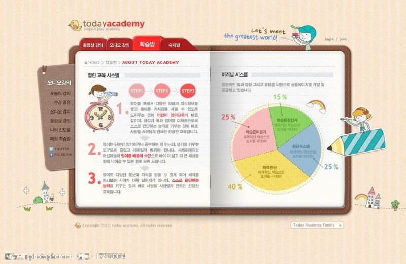 交互式韩国网页模板图片