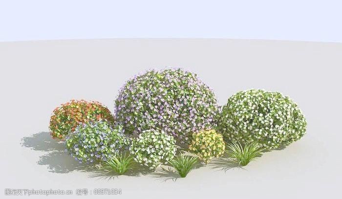 高精细花丛植物模型bonusplants01