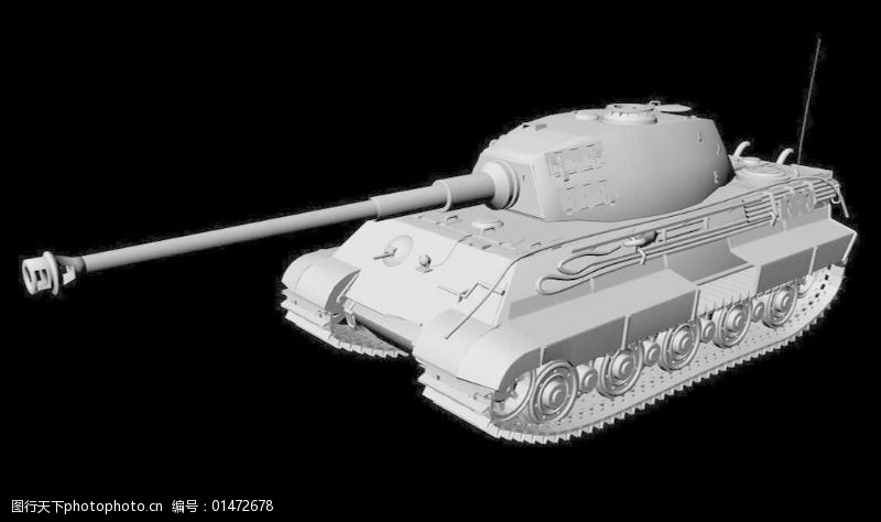 高模PanzerkampfwagenVIAusfETigerII虎王坦克模型