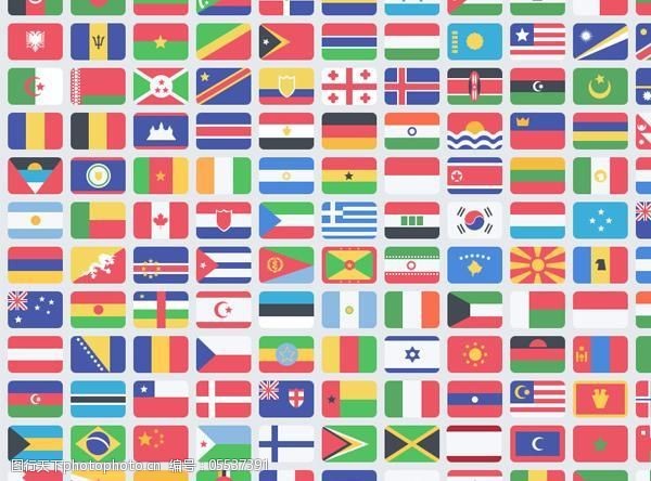 ui源文件195平的世界国旗包