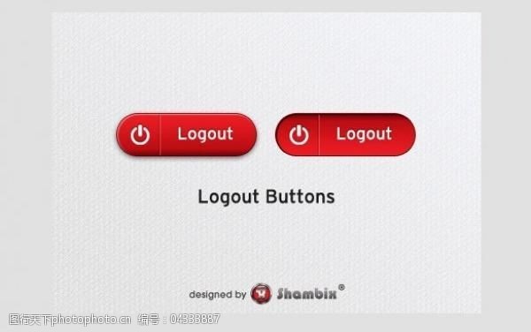 下注2完美的红色注销按钮设置PSD