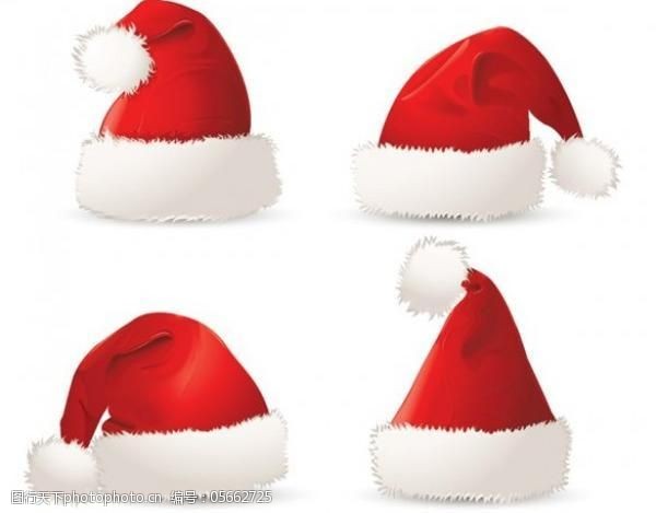 圣诞帽免费下载4现实的圣塔克劳斯矢量帽套