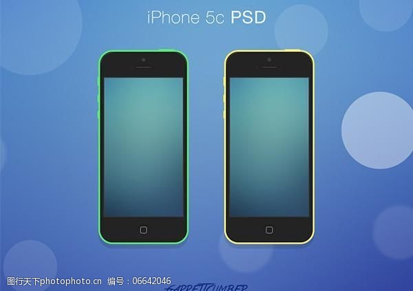 苹果iphone平坦的iPhone5C颜色模型集