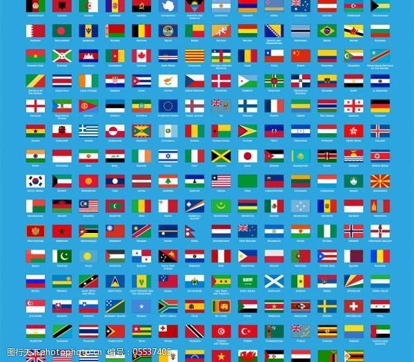ui源文件195世界国家的国旗图标集
