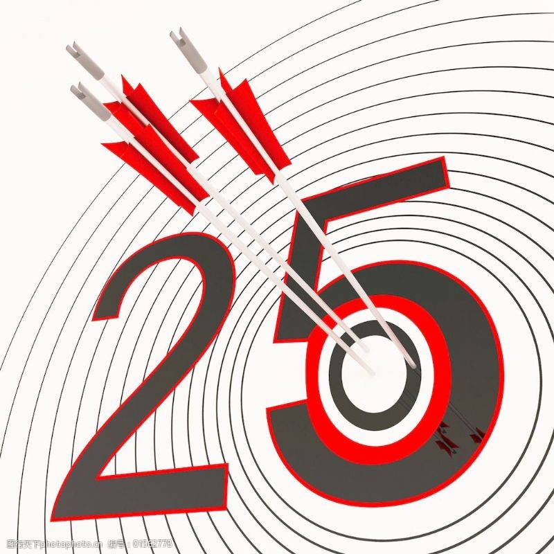 25岁生日25显示第二十五周年和五分之二十岁的生日