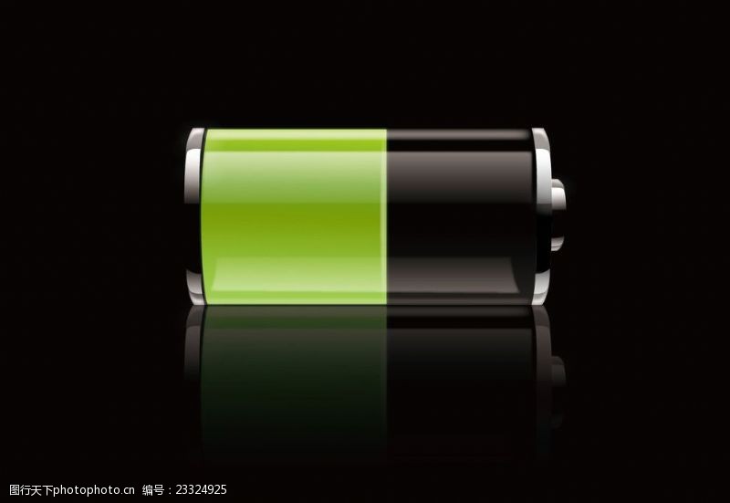 透明电池矢量素材绿色充电池