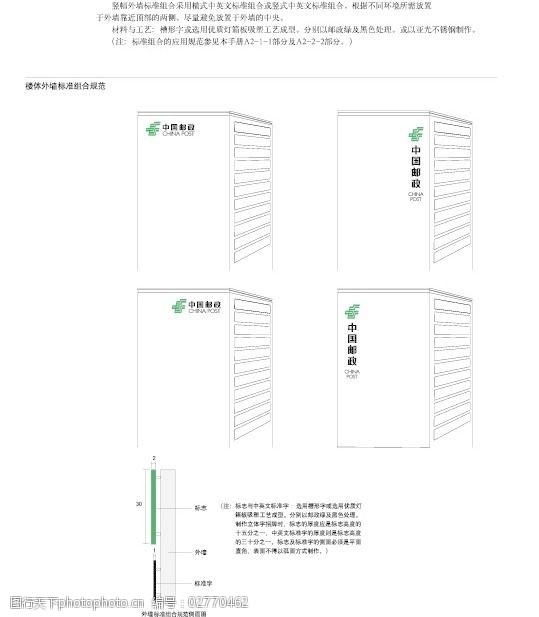 中国邮政vi中国邮政楼体外墙标准组合规范