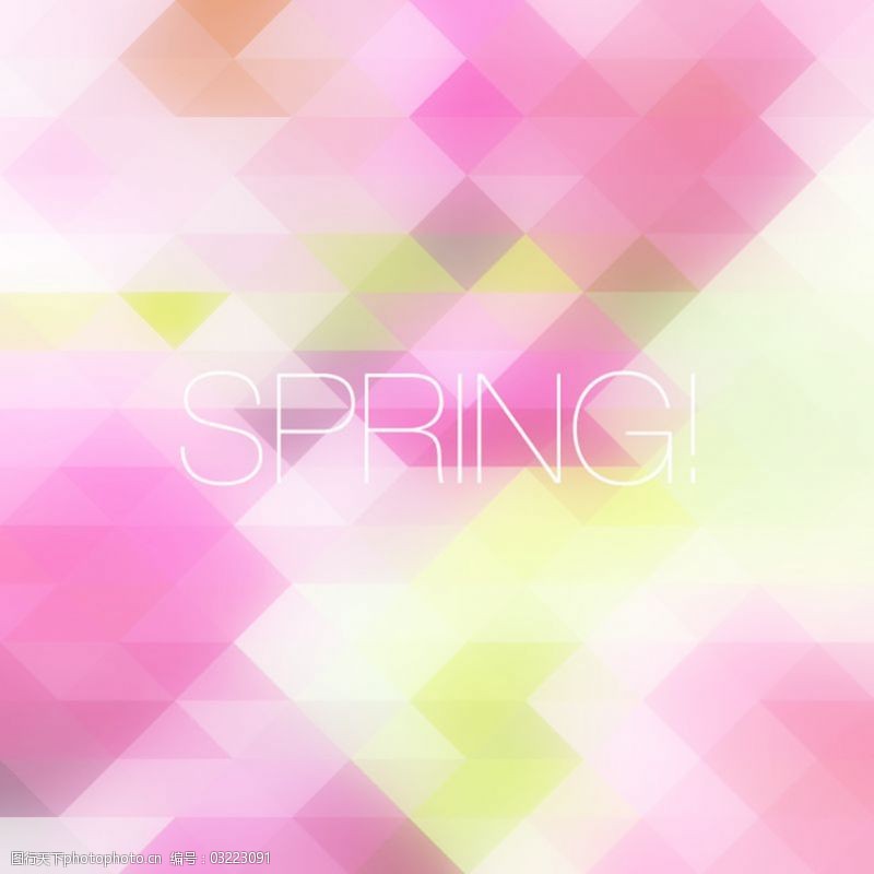 春天的背景春天粉红三角形背景矢量