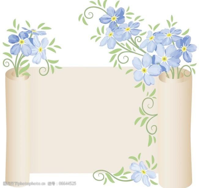 矢量花纹免费下载梦幻花纹花卉纸张图片