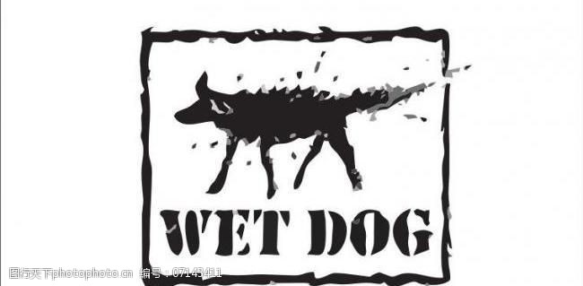 方形标签小狗logo图片