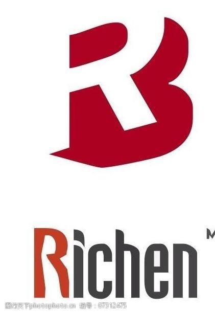 方形标签字母r形logo图片