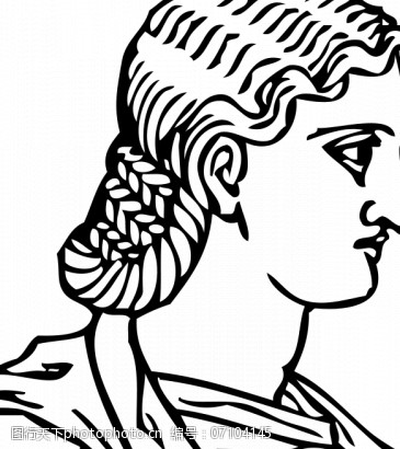 发型美女免费下载古希腊的短发型矢量图形