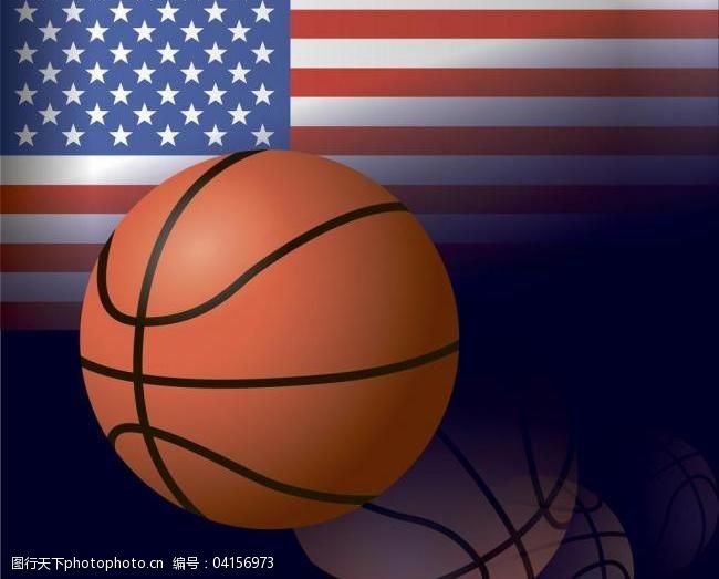 美国国旗模板下载篮球图片