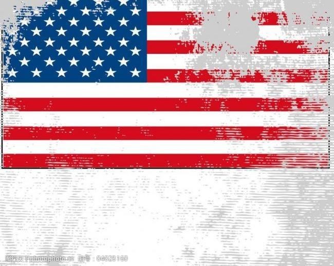 美国国旗模板下载破碎国旗图片