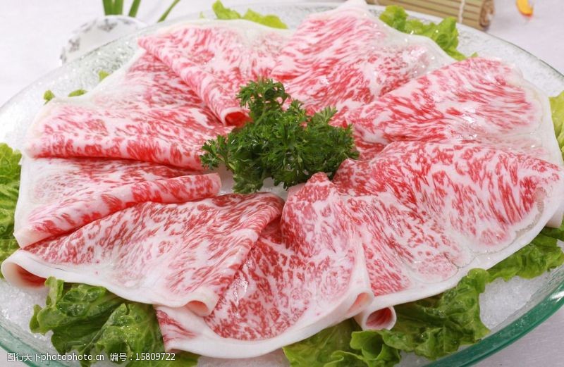 涮锅素材神户牛肉图片