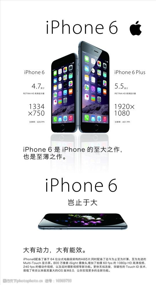 苹果6iPhone6竖款广告图片