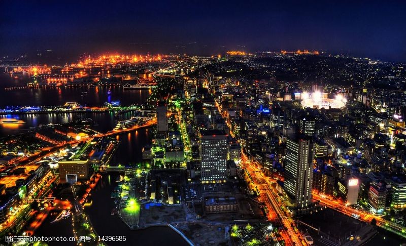 建筑夜景外观城市夜景图片